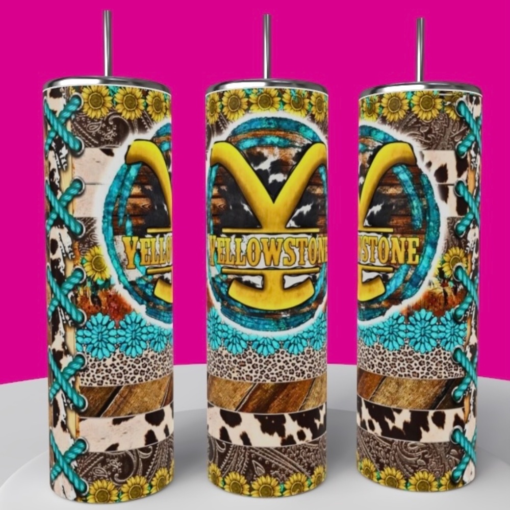 YELLOWSTONE 20 OZ SUBLIMATED TUMBLER